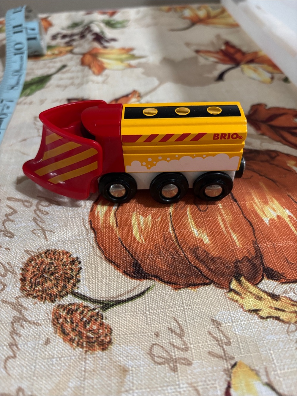 BRIO Yellow & Red Snowplow Train Car